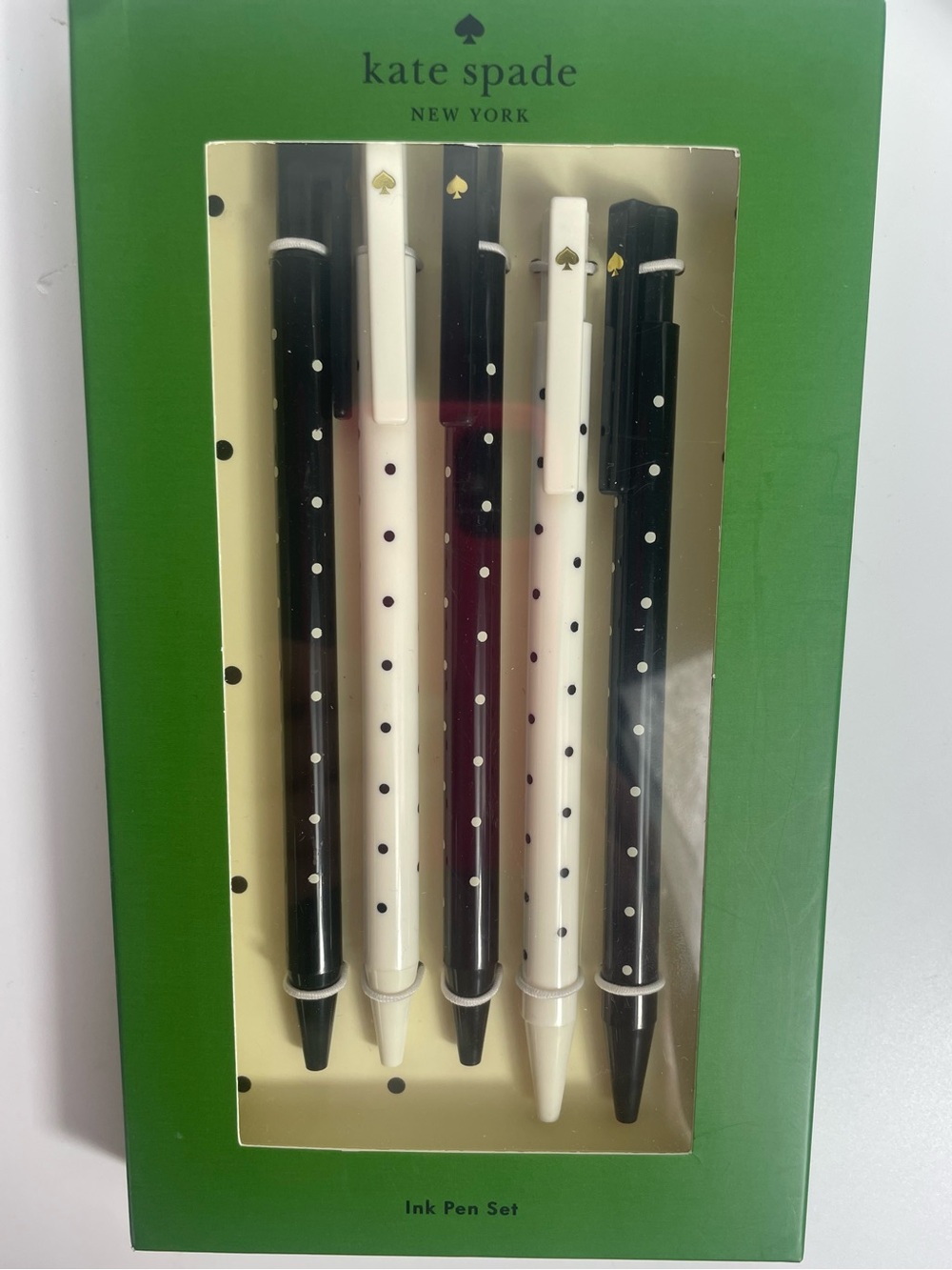 kate spade Polka Dot Black & White Ink Pen Set
